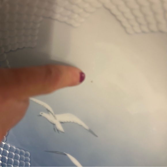 Bing & Grondahl Double Handled Blue & White Porcelain 10” Plate for Serving - Picture 2 of 9